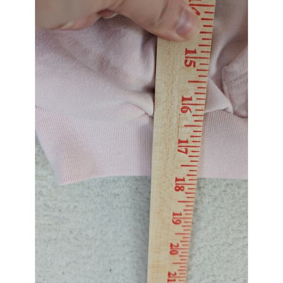 Levis Cropped Hoodie Sweatshirt Womens XL Baby Pink Drawstring Preppy - Picture 7 of 16